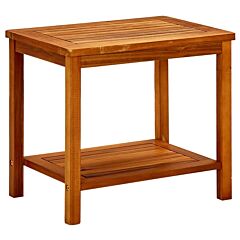 Coffee Table 19.6"x13.7"x17.7" Solid Acacia Wood - Brown