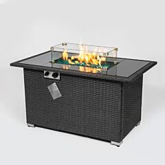 Outdoor 44" Gas Propane Fire Pit Table - Gray