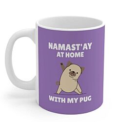 Namast'ay Home With My Pug Mug - One Size