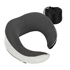 Functional Neck Pillow Hook And Loop Fastener Grey Rt - Gray