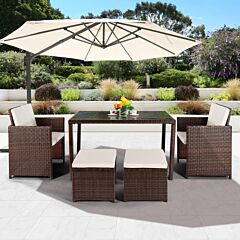 Outdoor Dining Table And Chaiir Set - As Pic