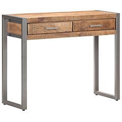 Console Table 37.4"x13.8"x29.5" Solid Mango Wood - Brown