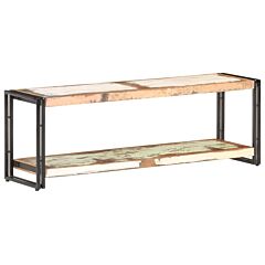 Tv Cabinet 47.2"x11.8"x15.7" Solid Reclaimed Wood - Black