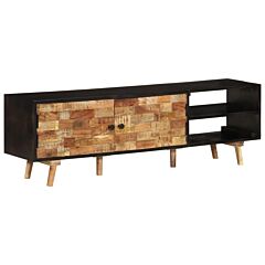 Tv Cabinet 55.1"x11.8"x17.7" Rough Mango Wood And Solid Acacia Wood - Brown