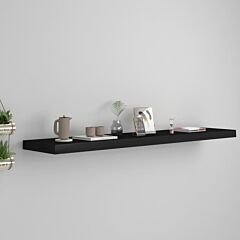 Floating Wall Shelf Black 47.2"x9.3"x1.5" Mdf - Black