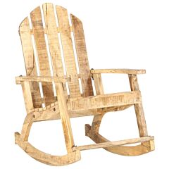 Garden Rocking Chair Solid Mango Wood - Brown