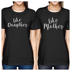 Like Daughter Like Mother Black Mom Daughter Cute Matching T-Shirt