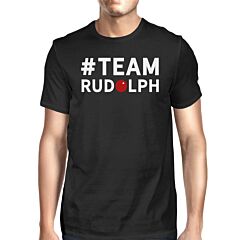 #Team Rudolf Black Men's T-shirt Family Group Member Matching Tee