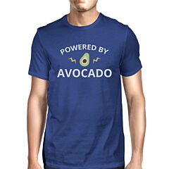 Powered By Avocado Blue T Shirt For Men Roundneck Lightweight Tee