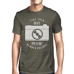 Take Your Best Picture Summer Holiday Mens Dark Grey Shirt