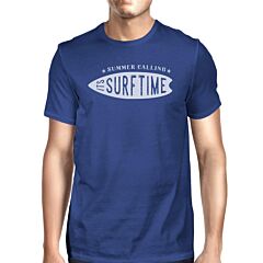 Summer Calling It's Surf Time Mens Royal Blue Shirt
