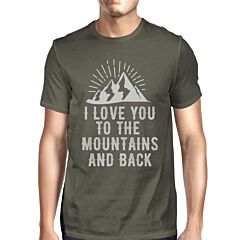 Mountain And Back Men's Dark Grey T Shirt Cute Gift Idea For Him