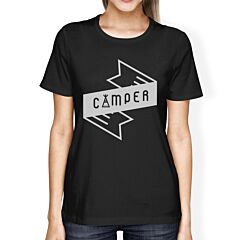 Camper Womens Black Short Sleeve T-Shirt Gift Idea For Hiking Lover