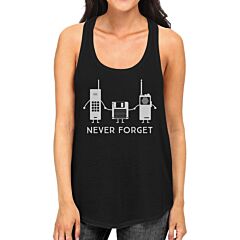 Never Forget Womens Black Tank Top