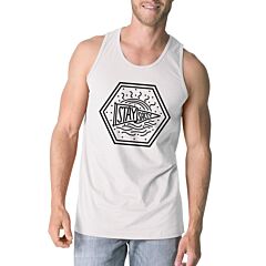 Stay Salty Mens White Sleeveless Tee Shirt Funny Graphic Tank Top