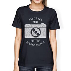 Take Your Best Picture Summer Holiday Womens Navy Shirt