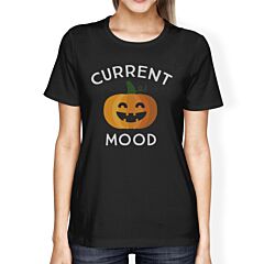 Pumpkin Current Mood Womens Black Shirt