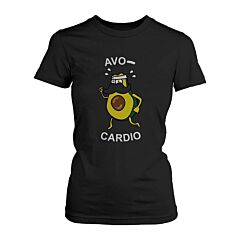 Avocardio Funny Women's Shirt Cute Work Out Tee Cardio Short Sleeve T-shirt