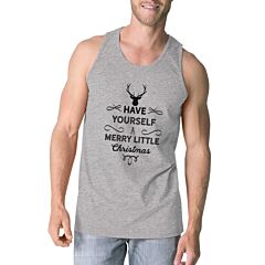Have Yourself A Merry Little Christmas Mens Grey Tank Top