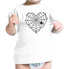 Heart Spider Web Baby White Shirt