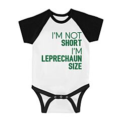 Not Short Leprechaun Size Infant Baseball Shirt For St Patricks Day