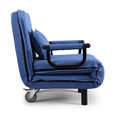 Lounge Chair Adjustable Folding Dual-purpose Chair Sofa Bed Recliner Chair - Blue With Pillow - Blue
